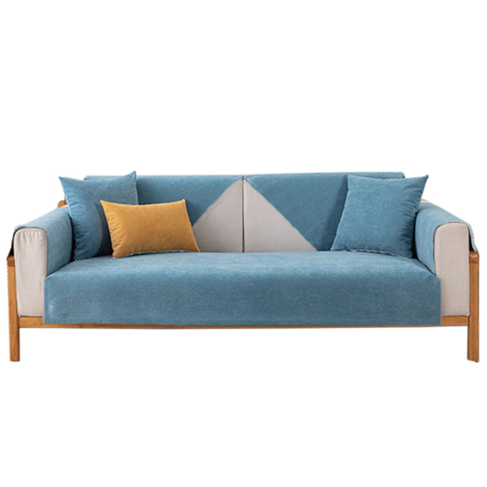 Light Blue 90x180cm Anti-Cat Scratch Water Resistant Sofa Towel Pet Couch Sofa Cover Home Decor