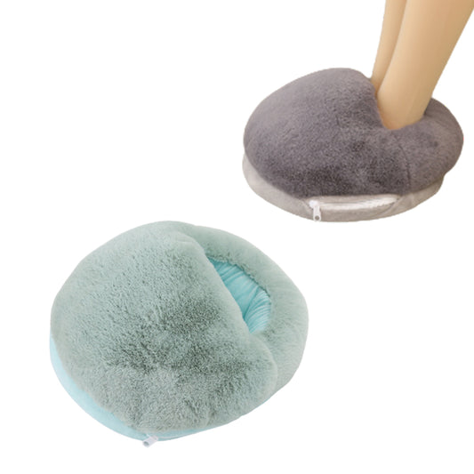 2 X Green Grey Heat Electric Feet Warmer One Size Heated Hands Warmer Foot Warmer