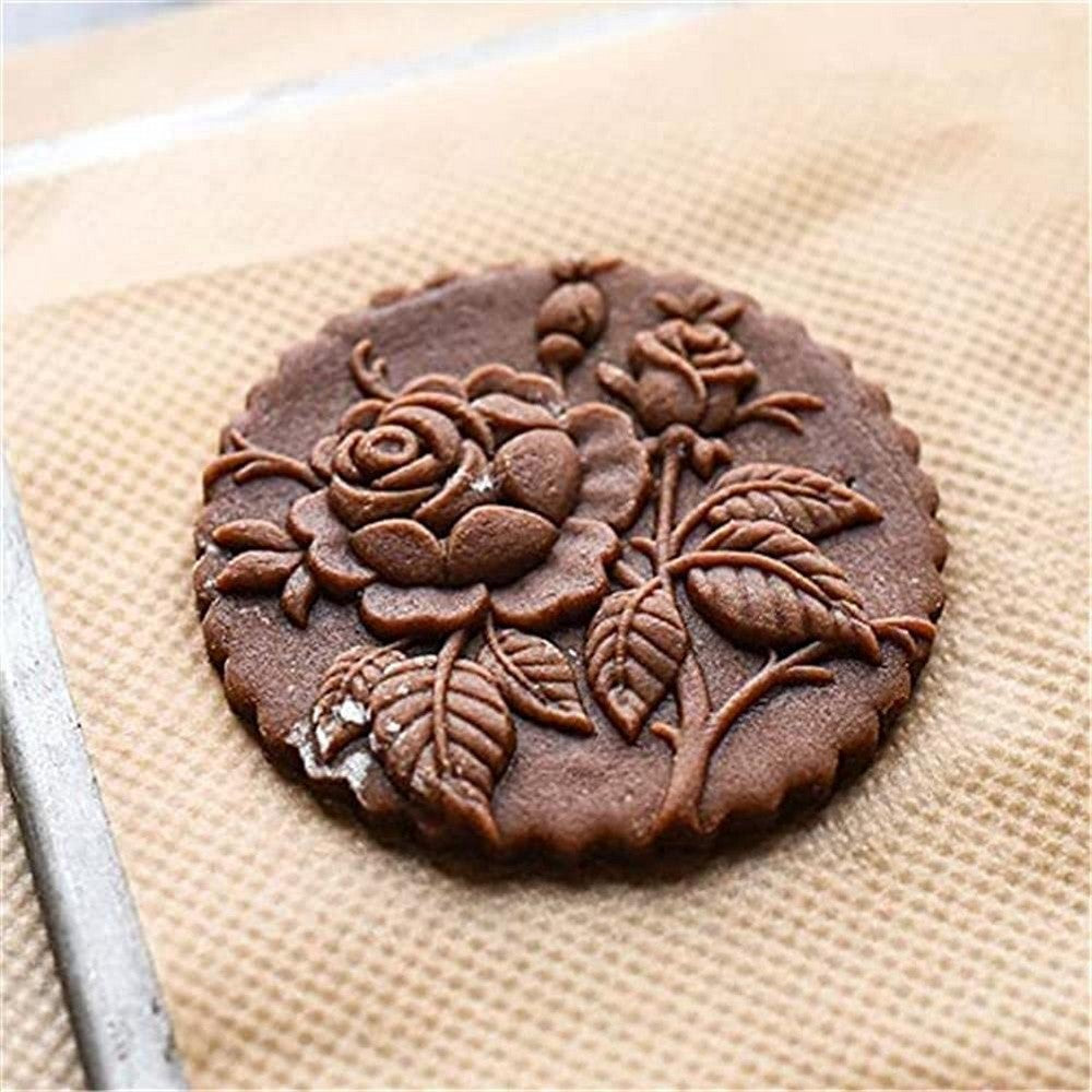 3 X Wooden Cookie Mold Cutter Biscuit Mould Gingerbread Cookie Stamp Baking Tool