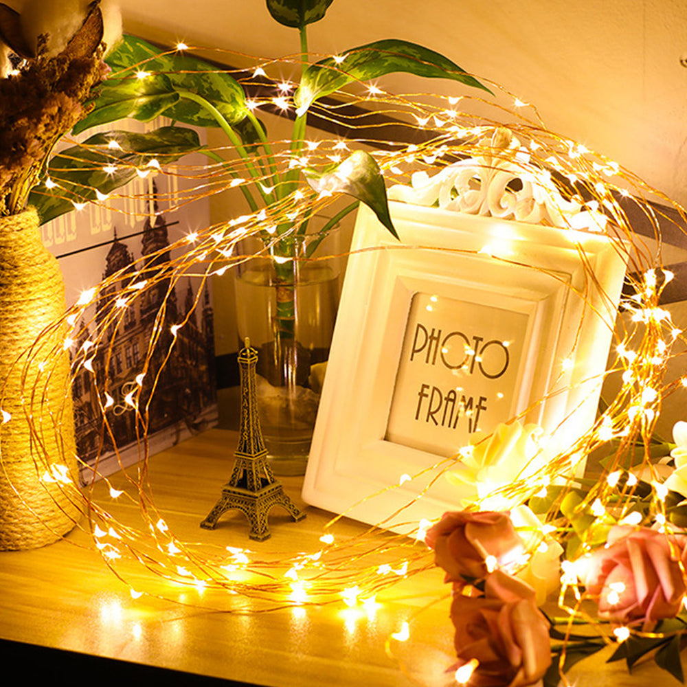 200 LED Solar Waterfall Light 2M Christmas Tree Lights Waterfall String Light Curtain Lights Warm White