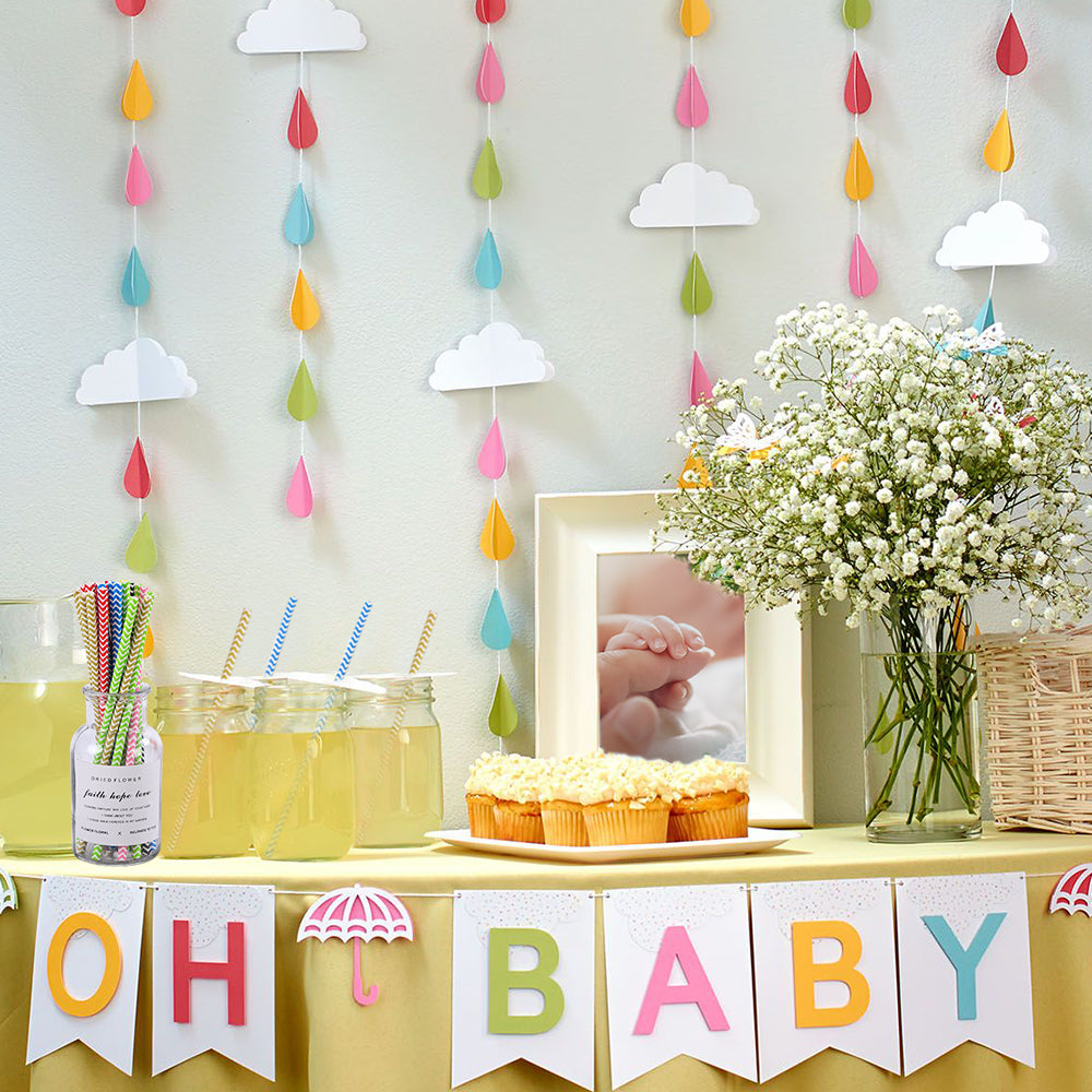 200Pcs Colourful Paper Drinking Straws Biodegradable Disposable Straws Randomly