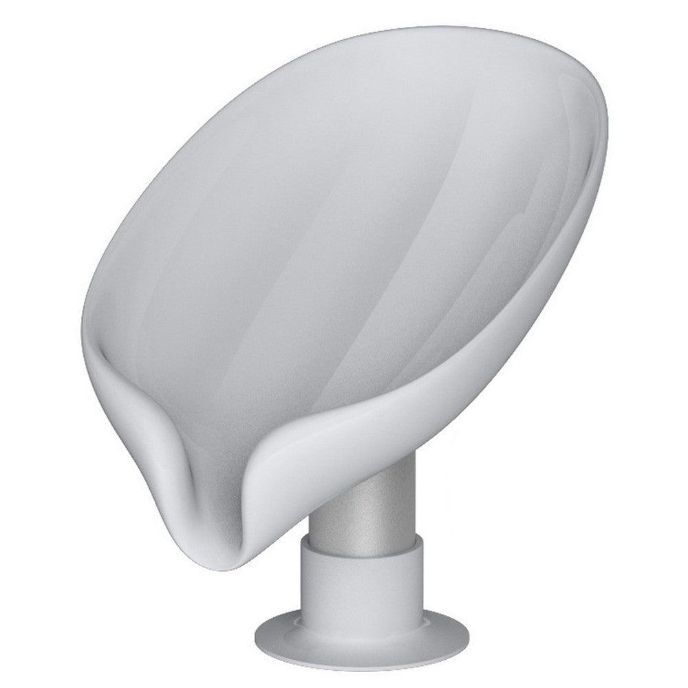 2 X Short Leaf-Shape Soap Holder Self Draining Soap Dish Sponge Tray