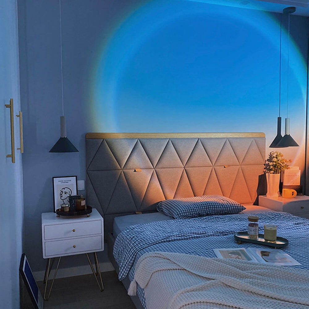 Light Blue Sunset Projection LED Projector Light Photography Atmosphere Lamp