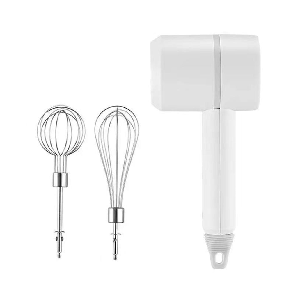 White 3 In 1 Food Blender Electric Gralic Chopper Egg Cream Beater 3 Speed Cordless USB Rechargeable Hand Mixer