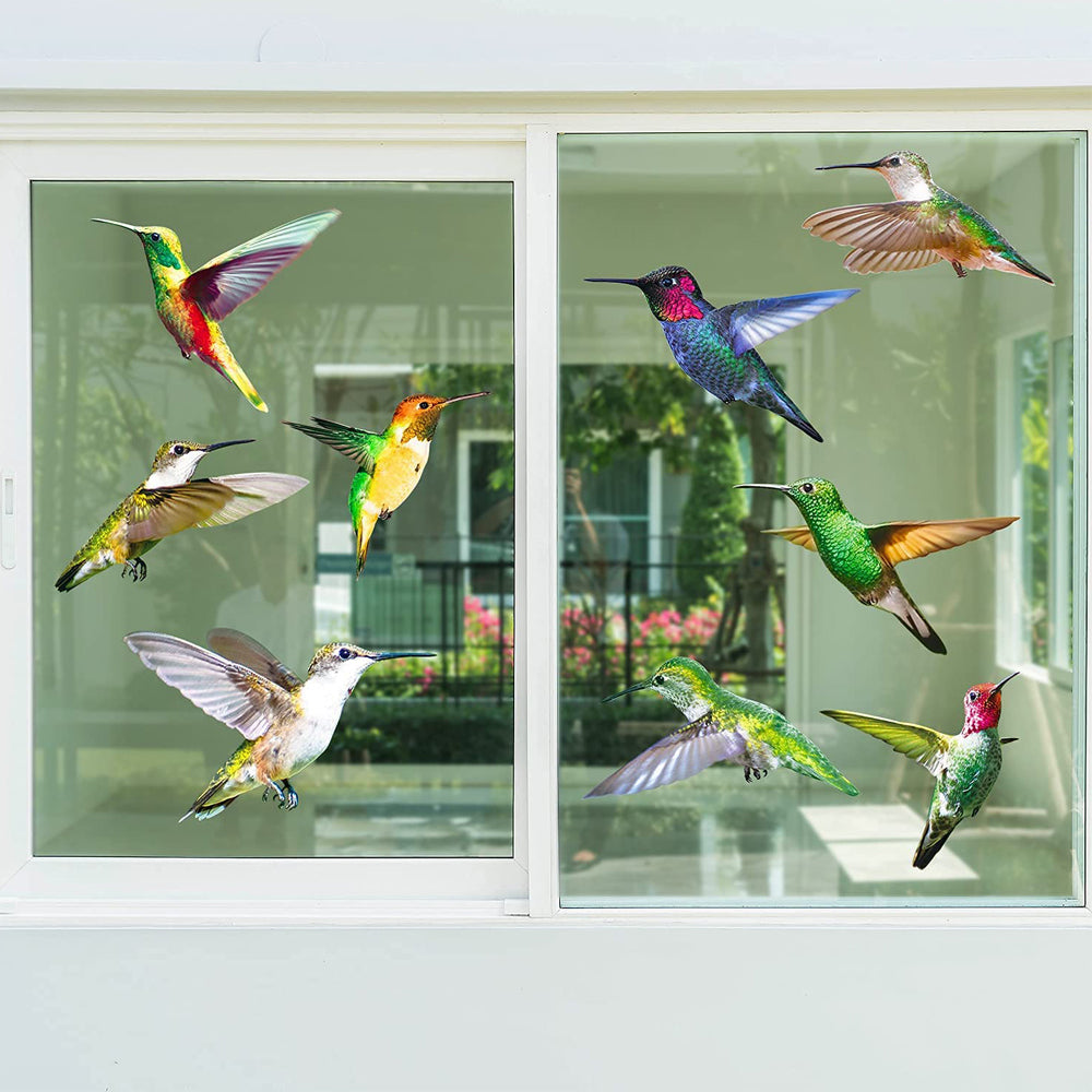 49Pcs Hummingbird Butterflies Bee Glass Window Clings Non Adhesive Decals Home Decorative