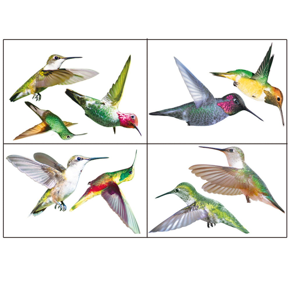 49Pcs Hummingbird Butterflies Bee Glass Window Clings Non Adhesive Decals Home Decorative