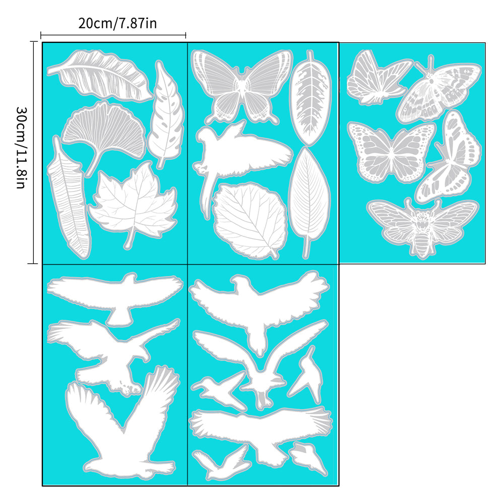 9Pcs Hummingbird and 25Pcs White Silhouettes Glass Window Clings Window Decals