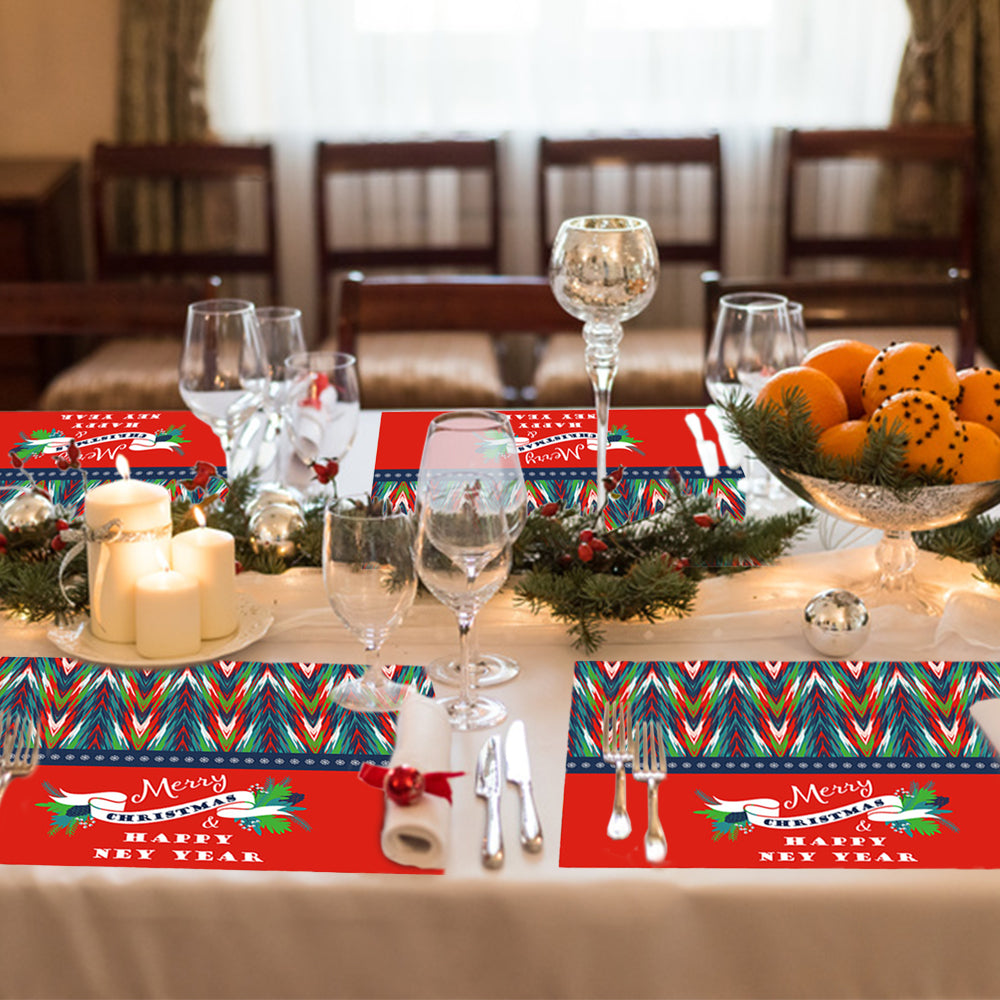 4 X Style 3 Christmas Placemats Xmas Table Mats Christmas Table Decorations