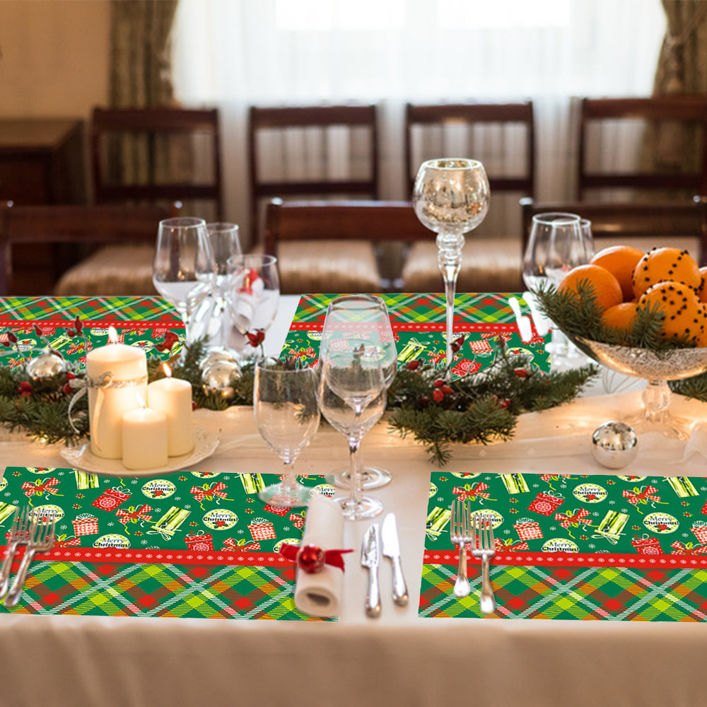 4 X Style 5 Christmas Placemats Xmas Table Mats Christmas Table Decorations