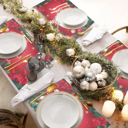 4 X Style 1 Christmas Placemats Xmas Table Mats Christmas Table Decorations