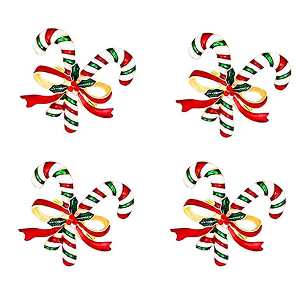 8 X Bow Christmas Napkin Rings Napkin Holder Rings Xmas Table Decoration