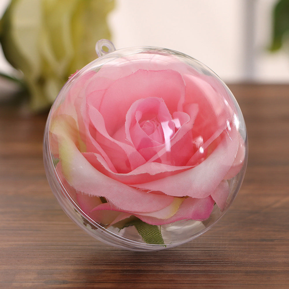 30 X 5CM DIY Fillable Christmas Ball Plastic Clear Xmas Tree Decor Ornament