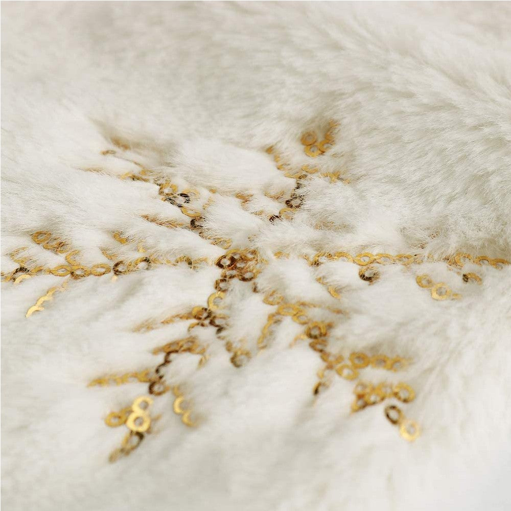90cm Gold Sequin Christmas Tree Skirt Merry Christmas Decoration Xmas Home Decor