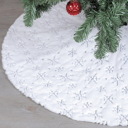 90cm Silver Sequin Christmas Tree Skirt Christmas Decoration Xmas Home Decor