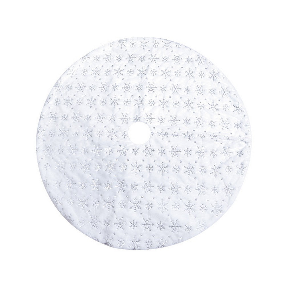 122cm Silver Sequin Christmas Tree Skirt Christmas Decoration Xmas Home Decor