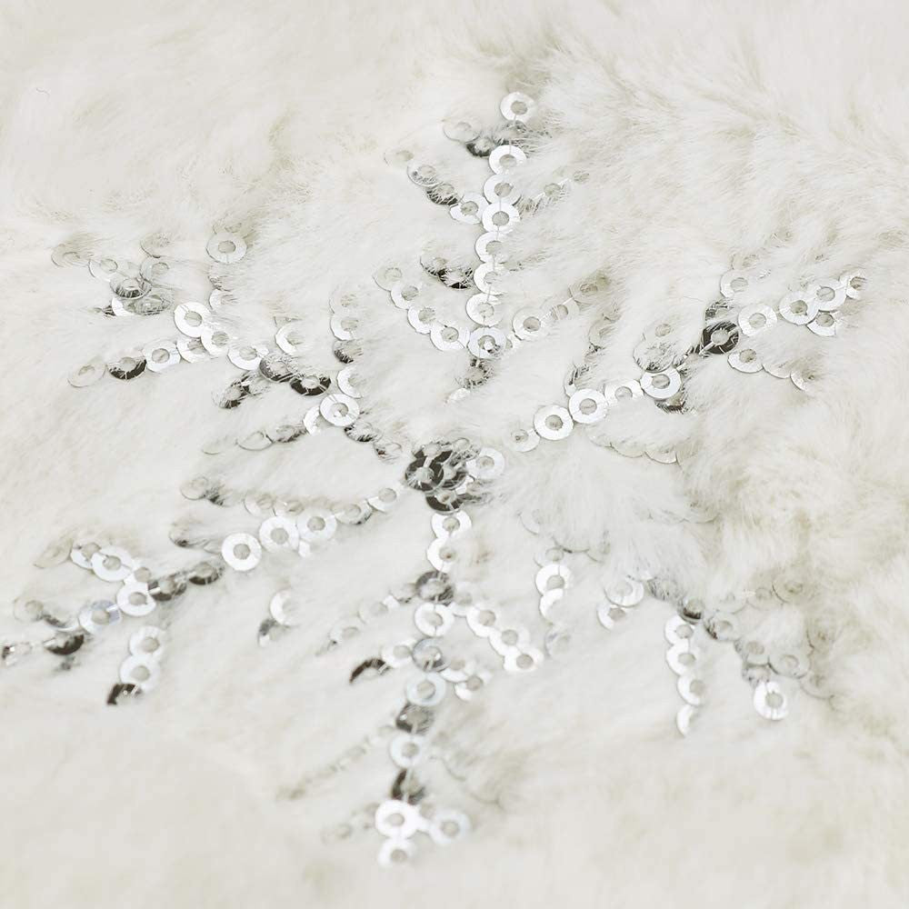 90cm Silver Sequin Christmas Tree Skirt Christmas Decoration Xmas Home Decor