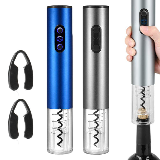 2 X Grey Blue Electric Wine Bottle Opener Automatic Corkscrew Wine Opener