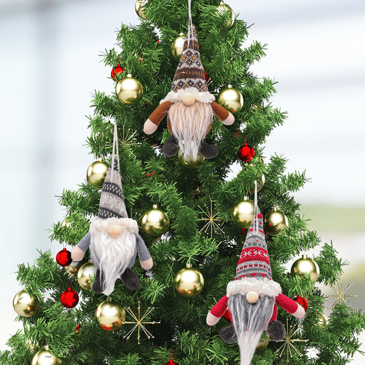 3 X Short Legs Christmas Hanging Gnome Ornaments Christmas Tree Xmas Pendant