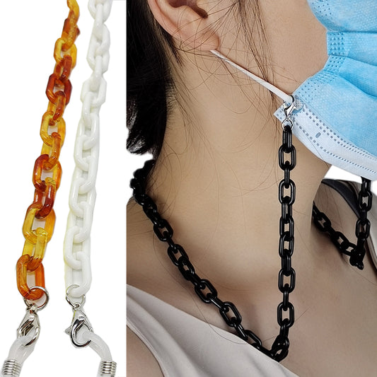 3X Brown Black White Acrylic Mask Chain Eyeglass Glasses Chains Sunglass Lanyard