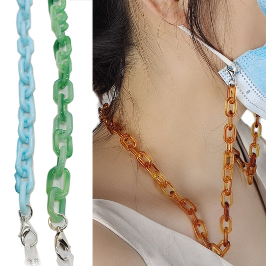 3X Brown Green Blue Acrylic Mask Chain Eyeglass Glasses Chains Sunglass Lanyard