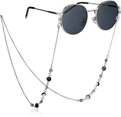 2 X Silver Mask Chain Eyeglass Glasses Chains Sunglass Necklace Holder Lanyard