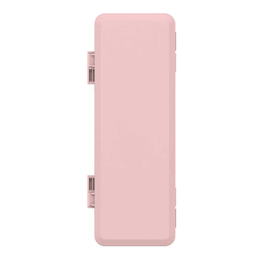 2X White Pink 2 Layer Mask Storage Case with Mirror Face Mask Container Mask Box