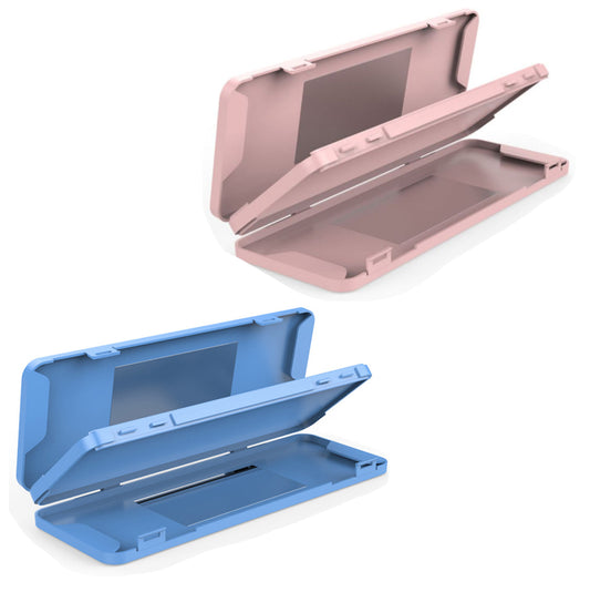 2X Blue Pink 2 Layer Mask Storage Case with Mirror Face Mask Container Mask Box