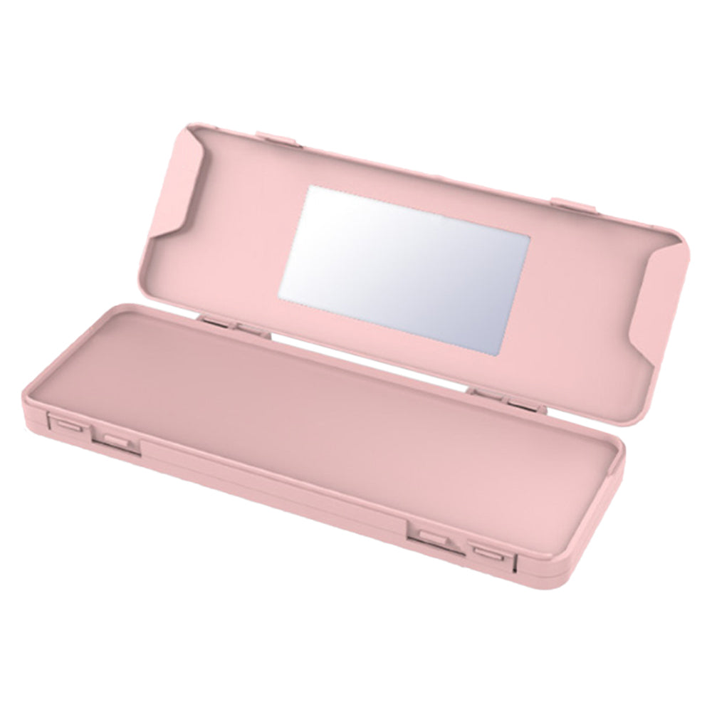 2X Blue Pink 2 Layer Mask Storage Case with Mirror Face Mask Container Mask Box
