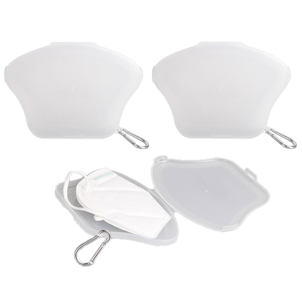 3 X Face Mask Case with Carabiner Mask Organizer Mask Storage Box Mask Holder