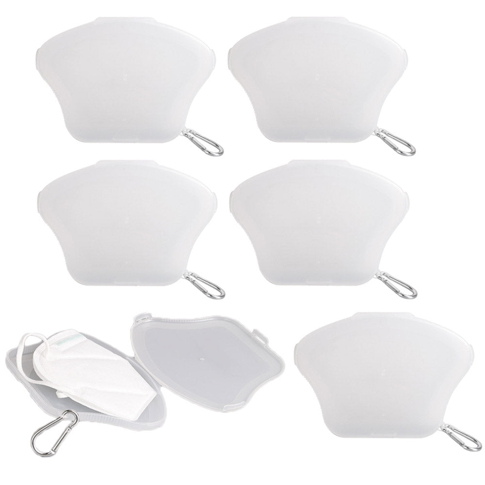6 X Face Mask Case with Carabiner Mask Organizer Mask Storage Box Mask Holder