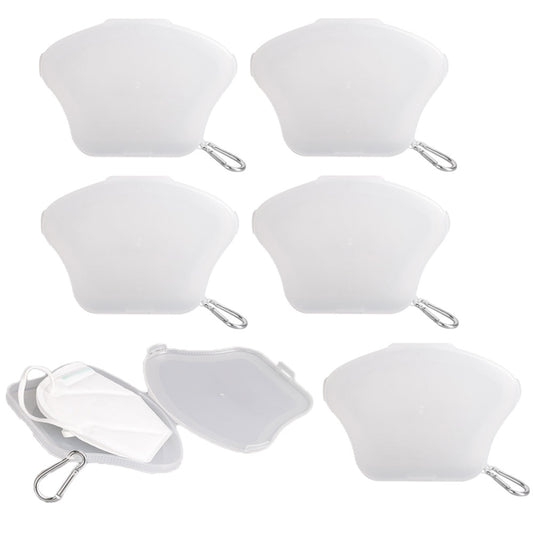 6 X Face Mask Case with Carabiner Mask Organizer Mask Storage Box Mask Holder