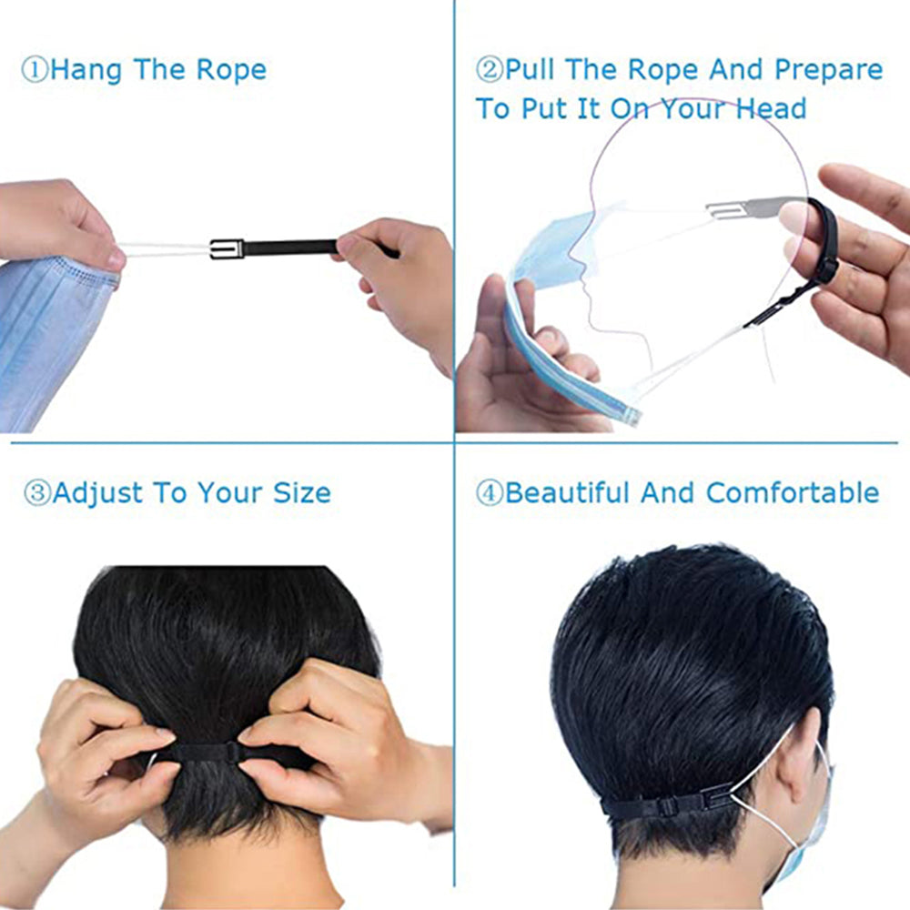 10Pcs Adjustable Ear Saver Strap Hook Face Mask Extender Strap