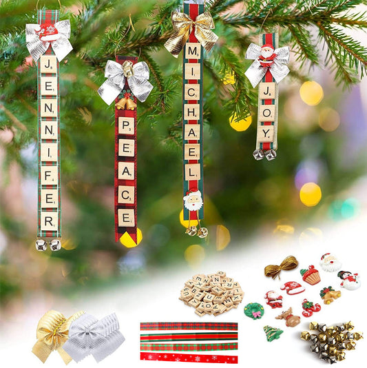 2 X 160Pcs DIY Christmas Tree Ornaments Kit Name Tags Hanging Xmas Decor Set
