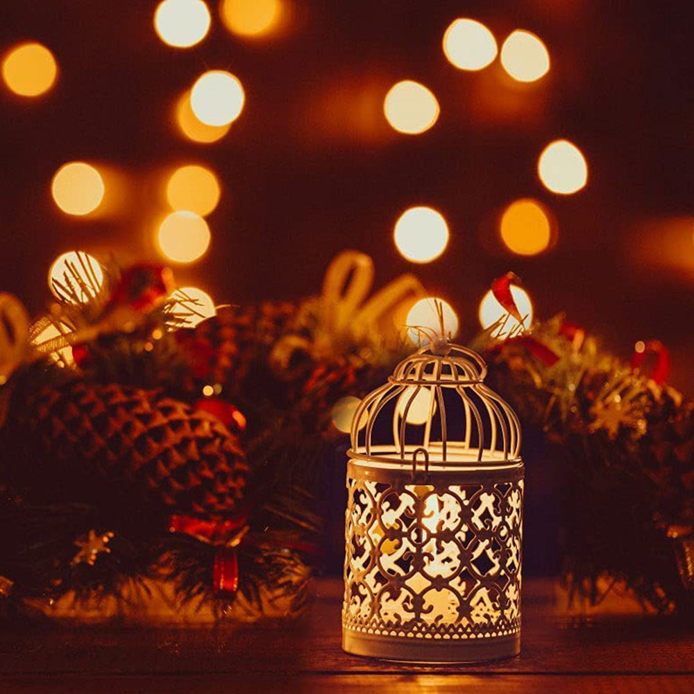 4 X Style 1 Christmas Hollow Hanging Candle Holders Xmas Decor