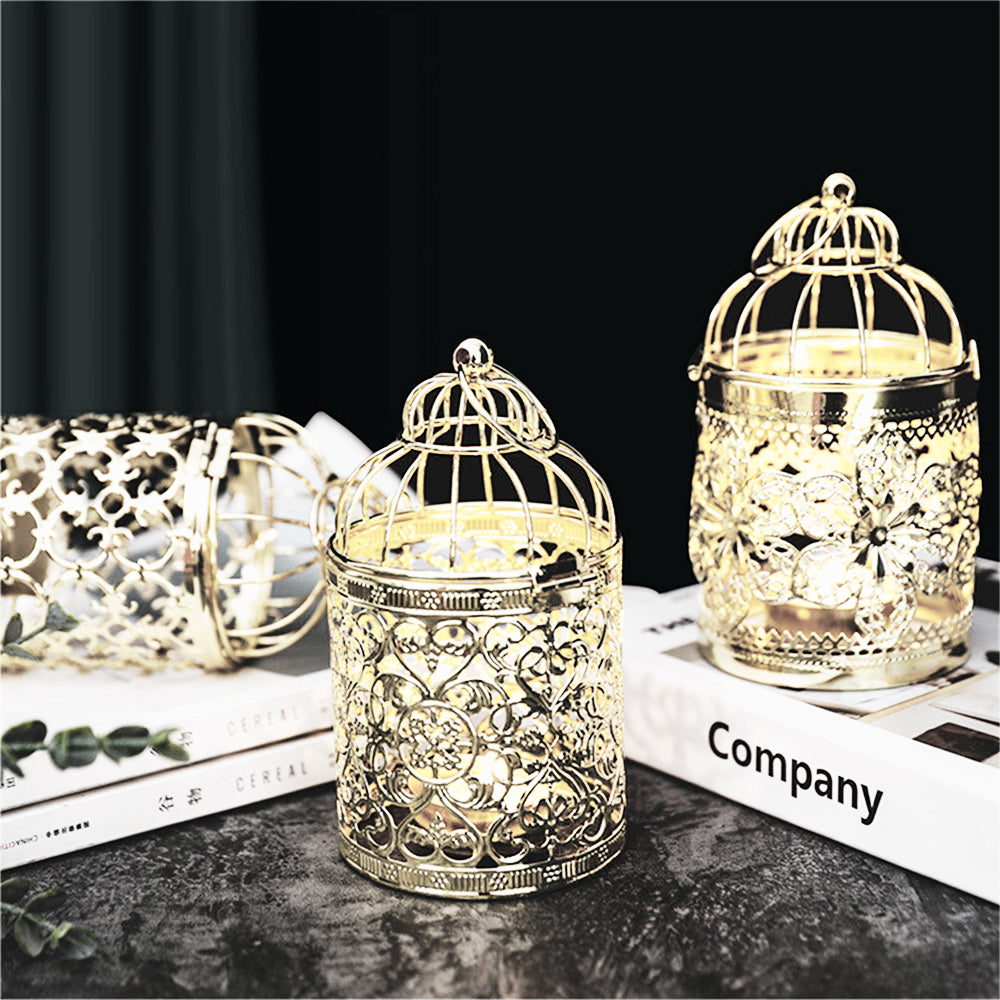 4 X Style 3 Christmas Hollow Hanging Candle Holders Xmas Decor