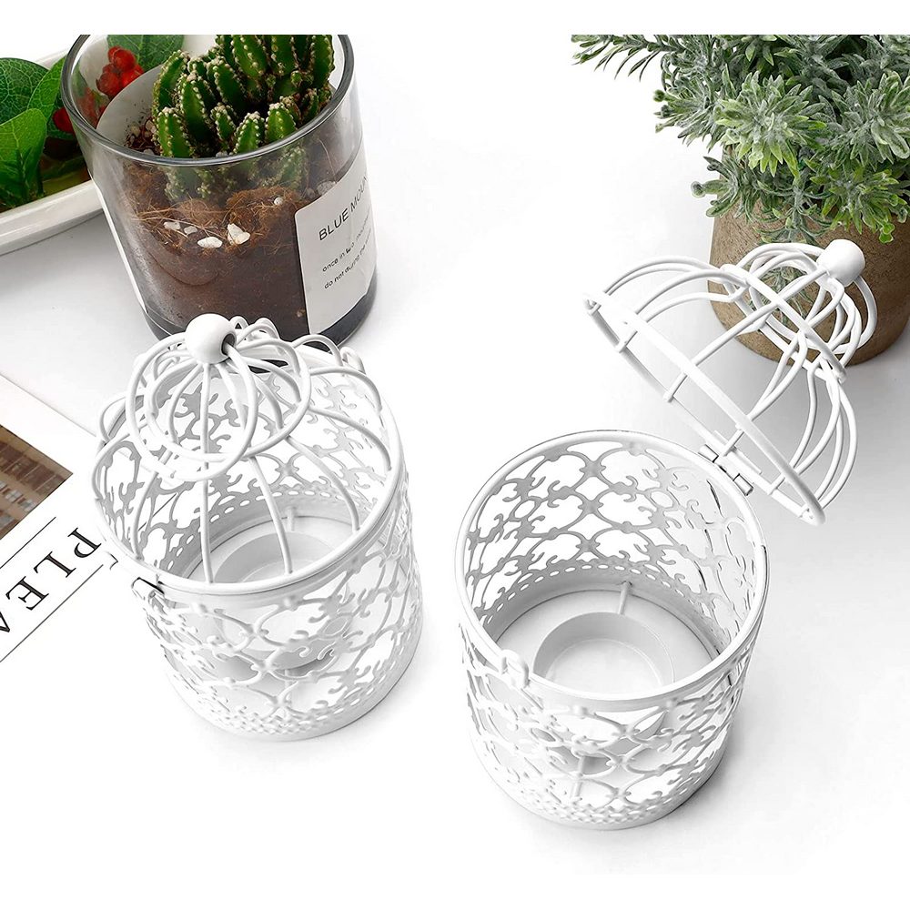 4 X Style 1 Christmas Hollow Hanging Candle Holders Xmas Decor