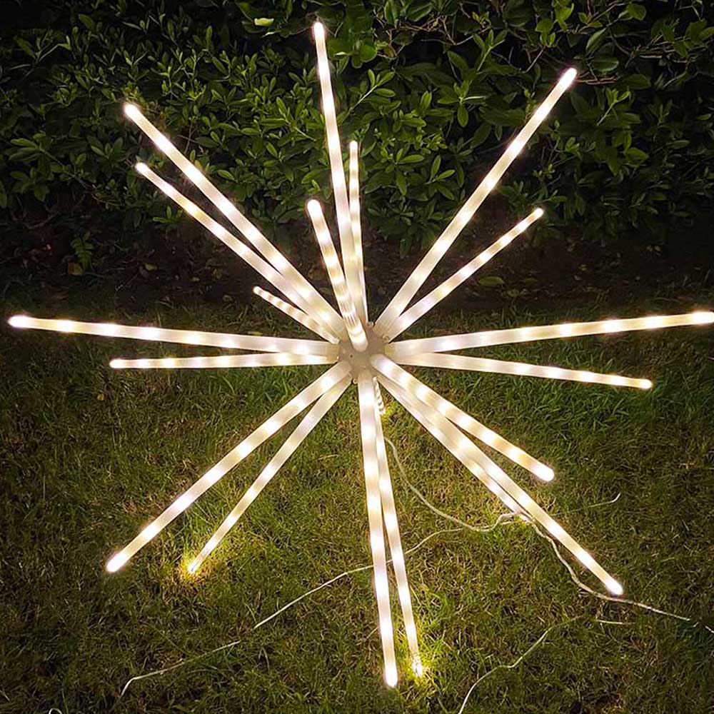 1 X Warm White Remote Battery Firework Meteor Light Christmas Starburst Lamp
