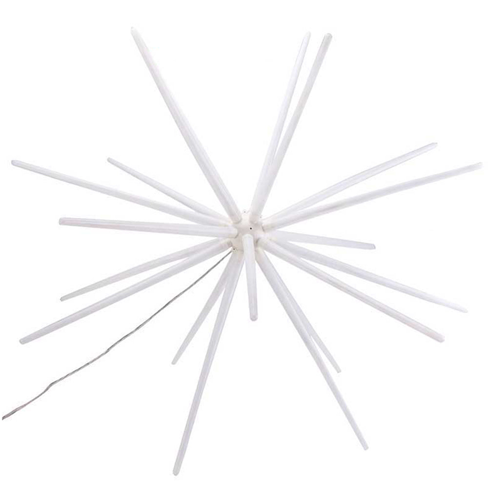 2 X Warm White Remote Battery Firework Meteor Light Christmas Starburst Lamp