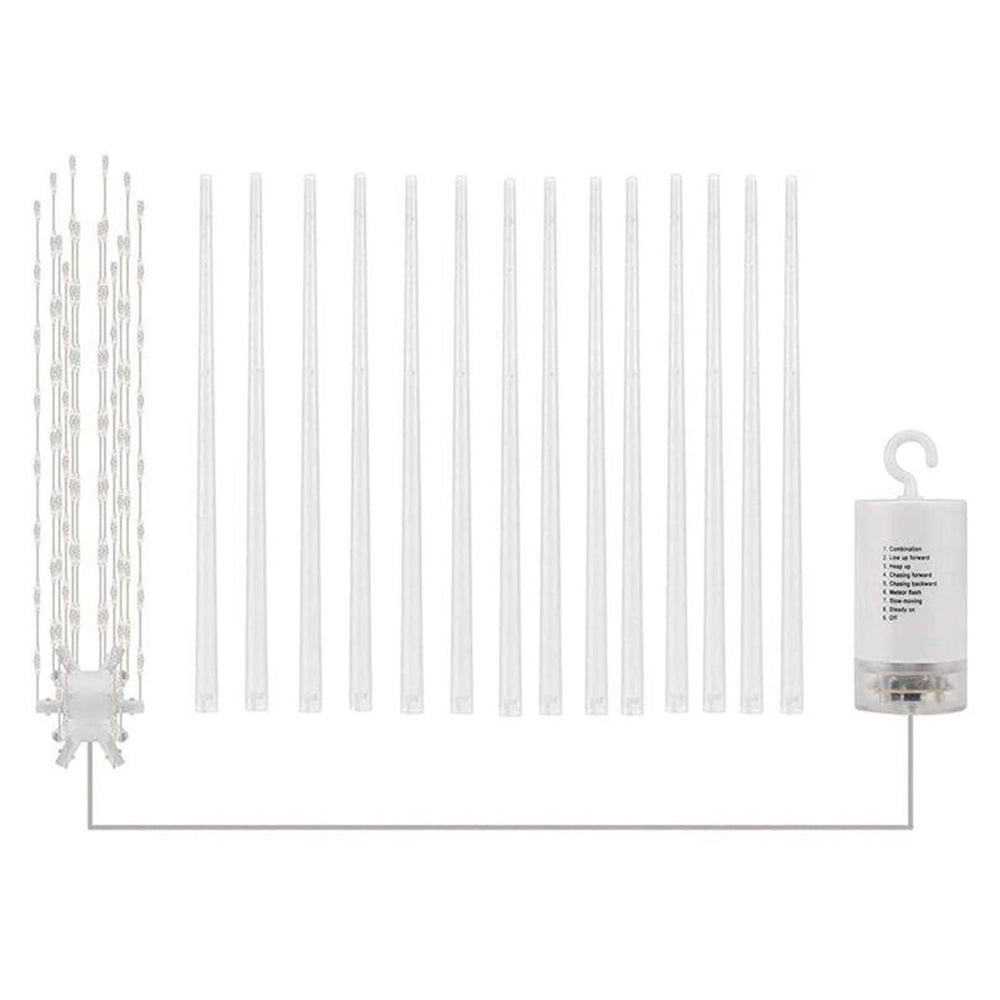 2 X Warm White Remote Battery Firework Meteor Light Christmas Starburst Lamp