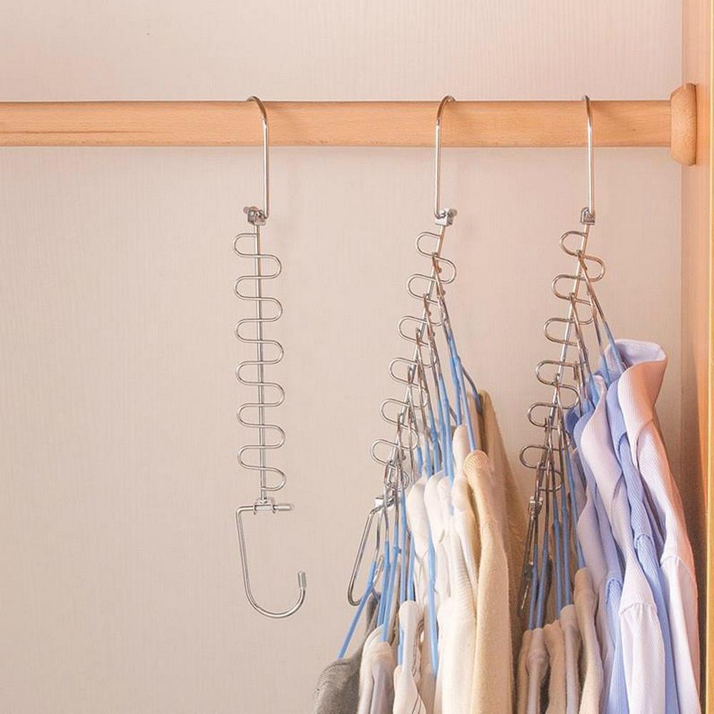 4 X Clothes Pants Hanger Space Saver Closet Organizer Rack