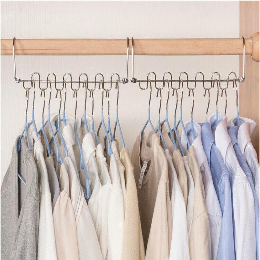4 X Clothes Pants Hanger Space Saver Closet Organizer Rack