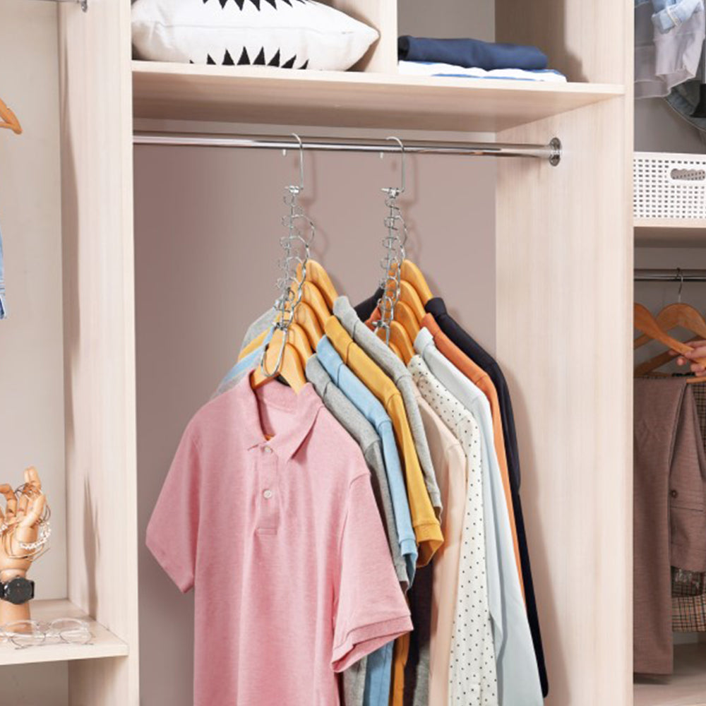 6 X Clothes Pants Hanger Space Saver Closet Organizer Rack