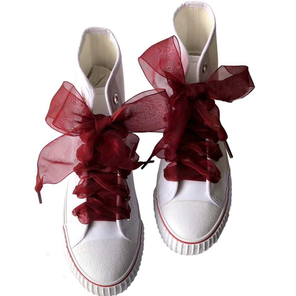 10 Pairs of Ribbon Shoelaces in 4CM Width 130CM Length