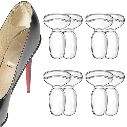 4 Pairs Flat Style Heel Grips Self-Adhesive Heel Cushion Inserts Shoes Grip