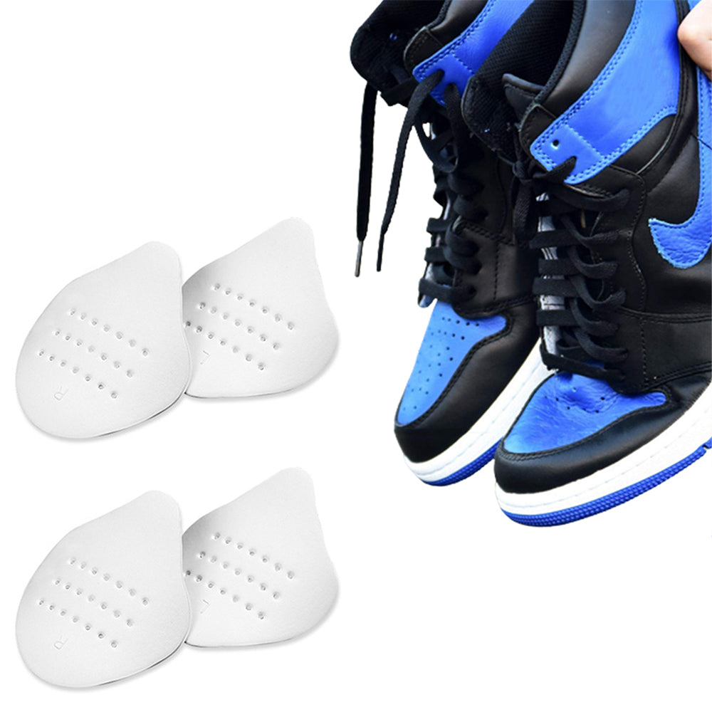 2 Pairs White Womens Shoe Anti Crease Protector Sneaker Shoes Crease Guard