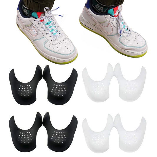 6 Pairs Women Shoe Anti Crease Protector Sneaker Shoes Crease Guard Black White