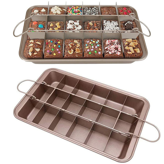 Brownie Pan Carbon Steel Brownie Baking Tray with Removable Divider