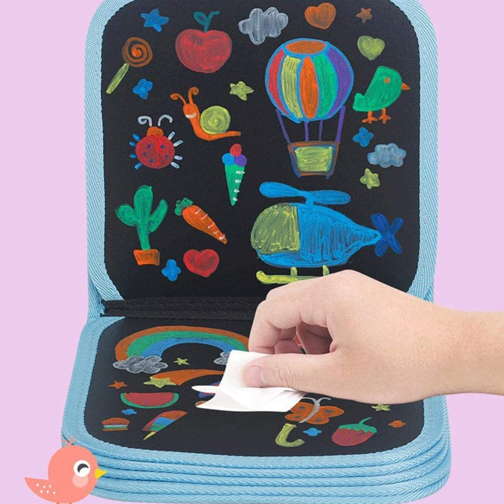 2 X Dinosaur Bird Kids Erasable Doodle Book Reusable Painting Drawing Pads