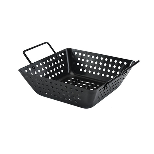 Style 1 Non Stick Perforated Grill Basket with Handle BBQ Wok Food Holder