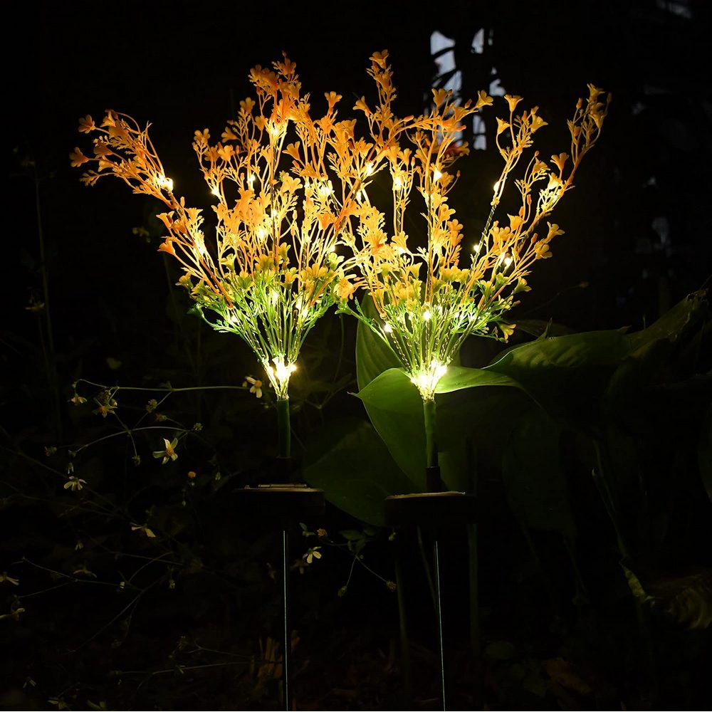 4 X Aritificial Solar Canola Flowers Lights Patio Walkway Lamp Garden Decor